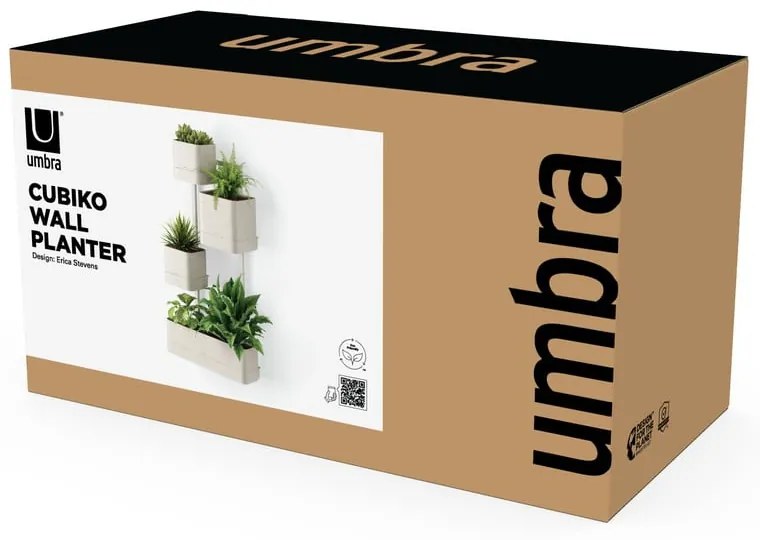 Пластмасови стенни/висящи кашпи в комплект от4 бр. за билки Cubiko – Umbra