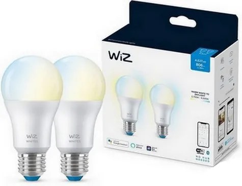 К-кт 2бр. LED димируеми крушки A60 E27/8W/230V 2700-6500K CRI 90 Wi-Fi - WiZ