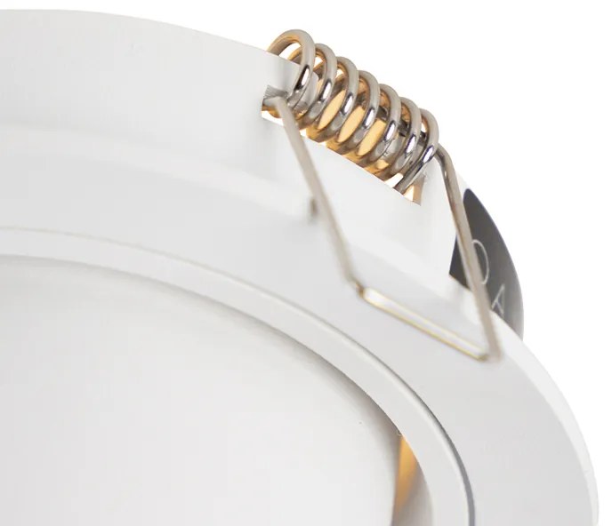 Комплект от 6 модерни вградени спота бели кръгли с възможност за накланяне - Installa