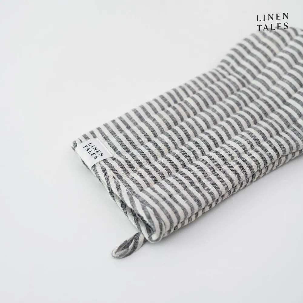 Ленена ръкавица за фурна Thin Black Stripes – Linen Tales