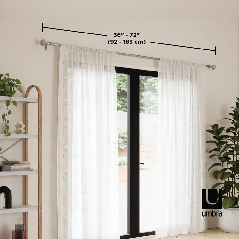 Стоманен разтегателен корниз 91 - 183 cm Ella - Umbra