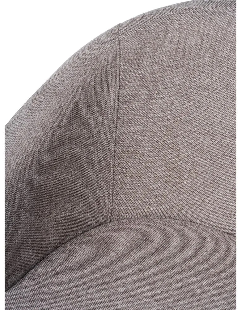 Светлосив тапициран трапезен стол с подлакътници Easton – Unique Furniture