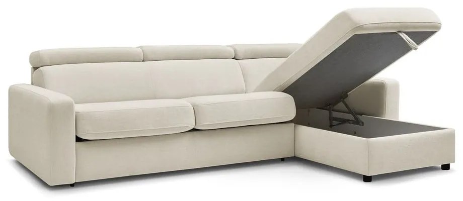 Кремав разтегателен ъглов диван (променлив) Monaco – Bobochic Paris