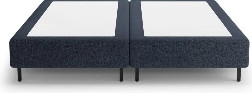 Тъмносиньо тапицирано двойно легло без табла 200x200 cm Whale – Micadoni