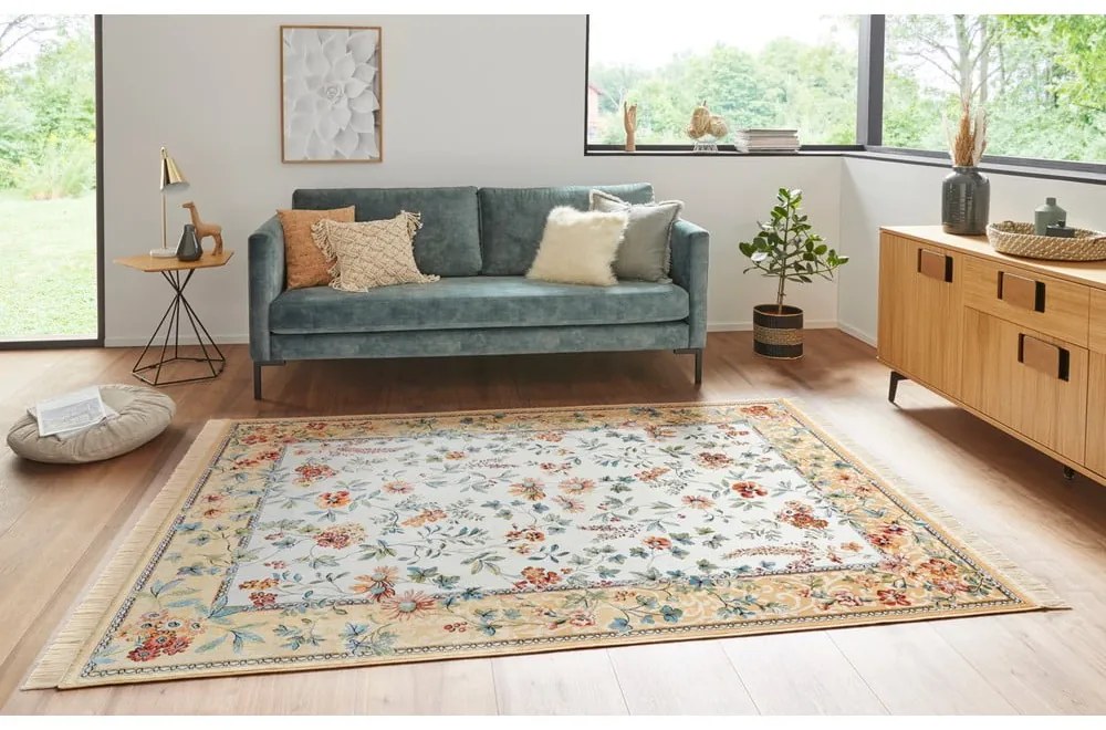 Бежов килим от вискоза 195x300 cm Oriental – Nouristan