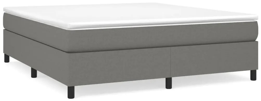 3120871 vidaXL Рамка за легло с пружини, тъмносива, 160x200 см, плат