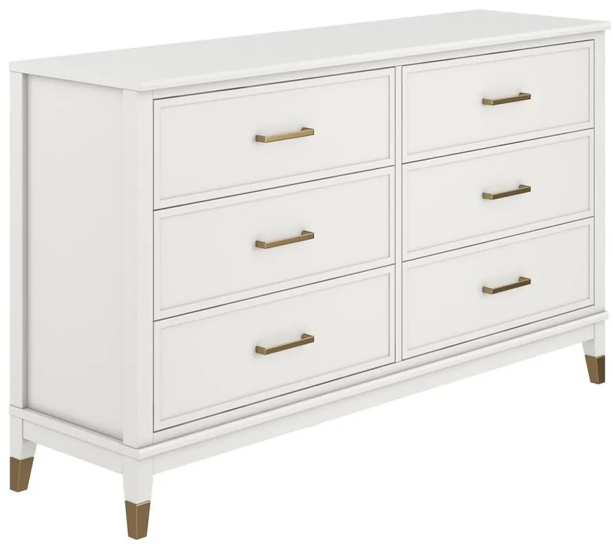 Бял скрин 144x85x41 cm Westerleigh – Støraa
