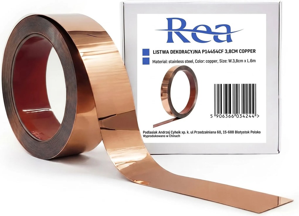 Самозалепваща декоративна лайсна Rea P14454CF 3,8cm Copper