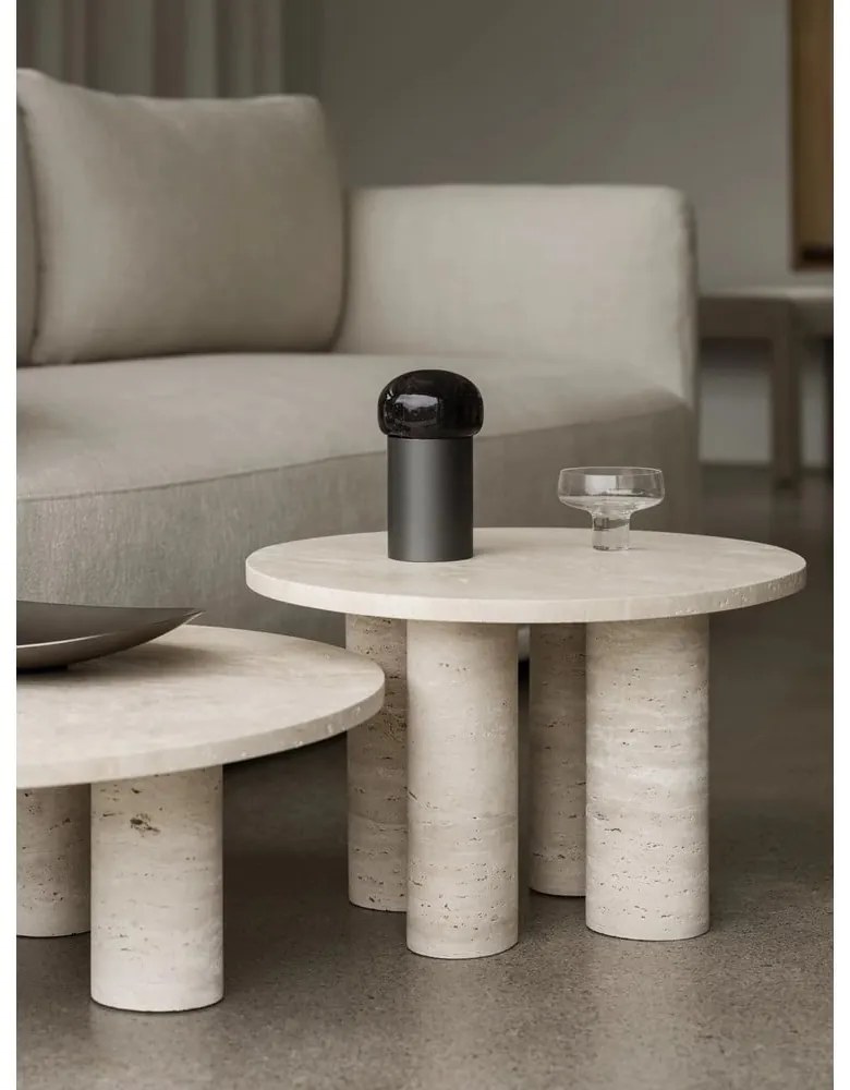 Бежова каменна кръгла масичка за кафе ø 75 cm Volos – Blomus