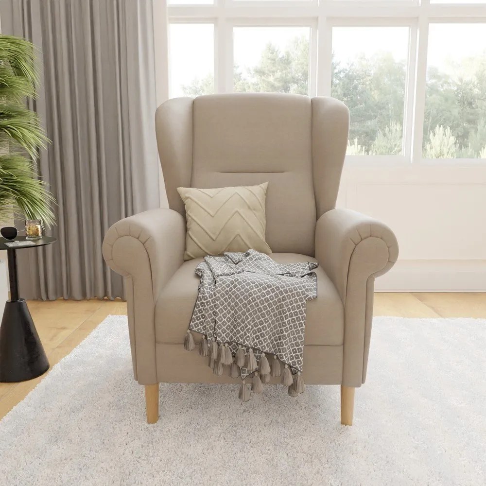 Светлокафяво кресло крило Swan – Ropez