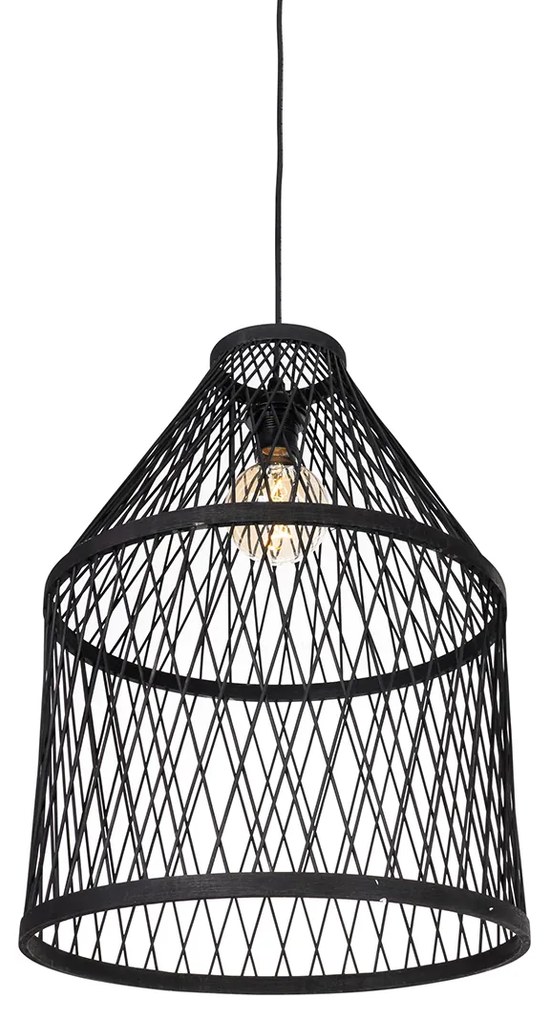 Интелигентен външен висящ аплик черен ратан 3-светлина с LED - Calamus