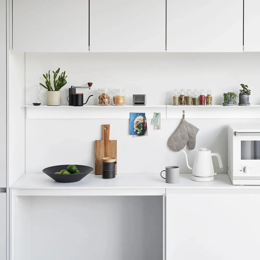 Бял метален стенен рафт 90 cm – YAMAZAKI