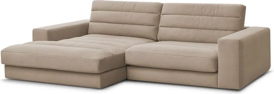 Кафяво-сив кадифен ъглов диван (ляв ъгъл) Sierra – Bobochic Paris