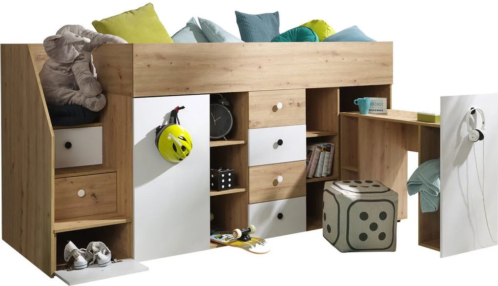 Многофункционално легло Smart III-Right-Leuko