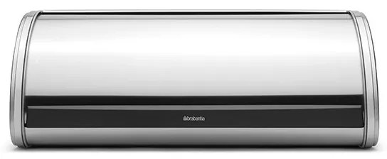 Кутия за хляб Brabantia Roll Top 646890, 16 л, 44.5х26 см, Лека и здрава конструкция, Инокс/Мат