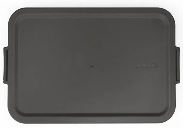 Кутия за храна Brabantia Make&Take 1006284, 1.1 л, До 2 сандвича, Без BPA, Плоска, Тъмносив