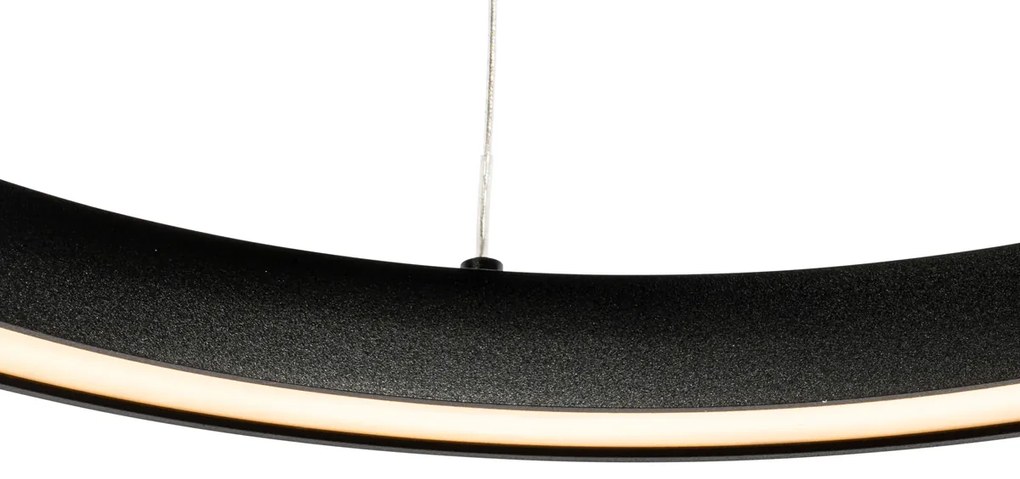 Висяща лампа черна 40 см с LED 3-степенна димируема - Girello