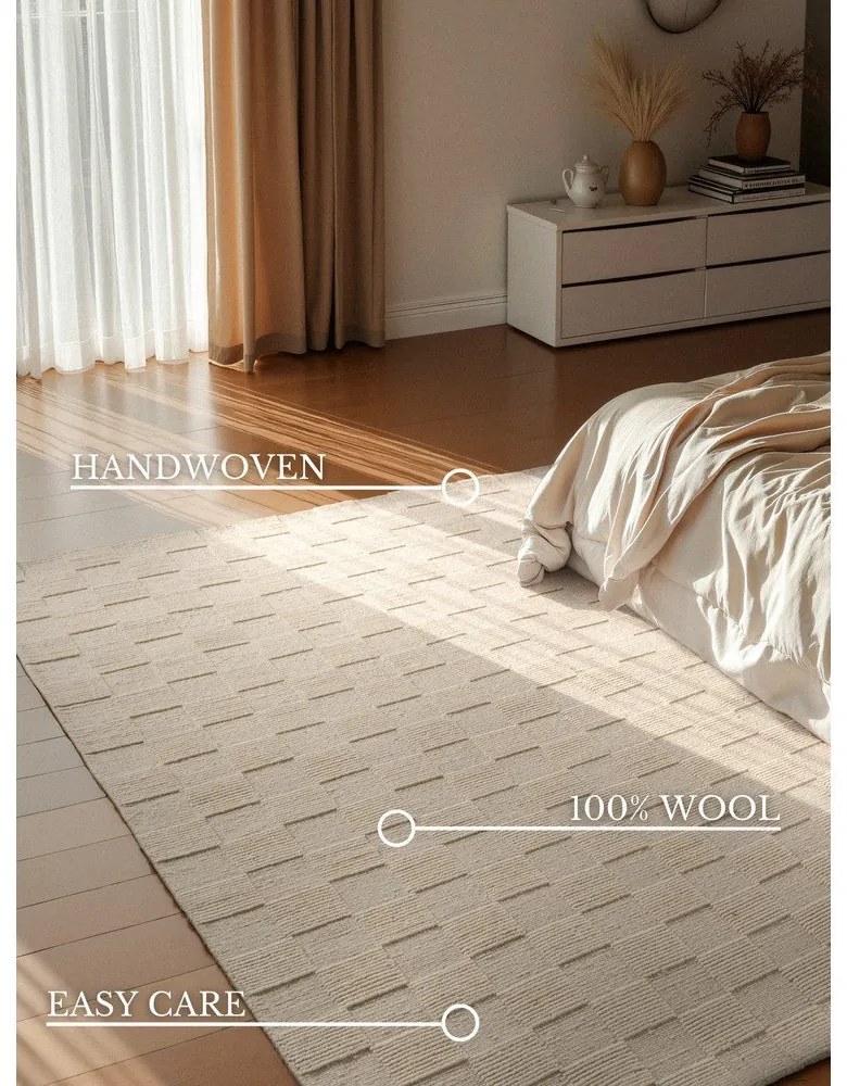 Кремав ръчно изработен вълнен килим 200x300 cm Scala – Villeroy&amp;Boch