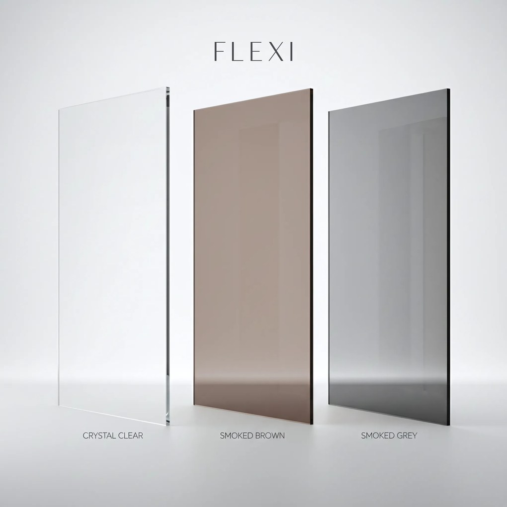 Параван за душ Rea Flexi Brown / Brush Gold 80