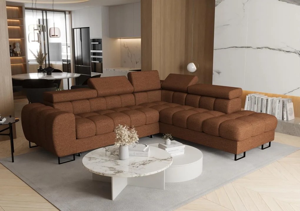 Ъглов диван Lordy-Оранжев-вдясно