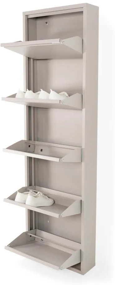 Кафяво-сива метална накланяща се стойка за обувки 50x169x15 cm Billy – Spinder Design