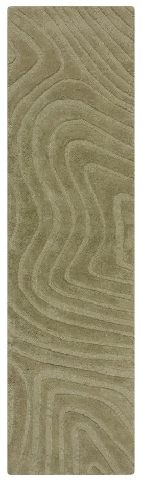 Каки ръчно изработена вълнена пътека 60x230 cm Mesmerise Sage – Flair Rugs