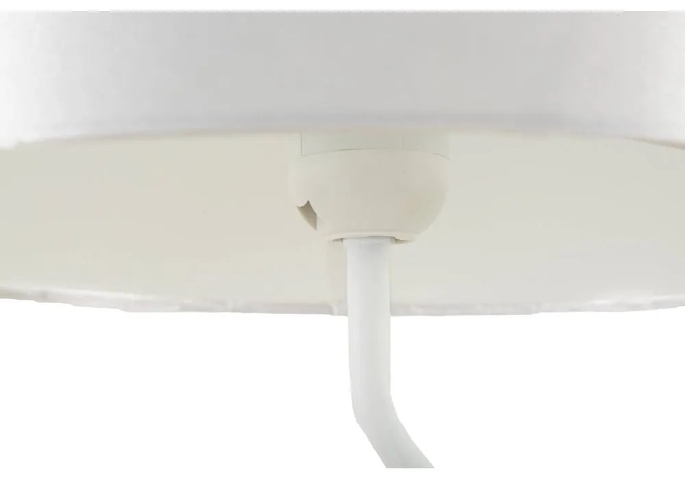 Бяло-златиста настолна лампа с текстилен абажур (височина 64 cm) Dancer – Mauro Ferretti