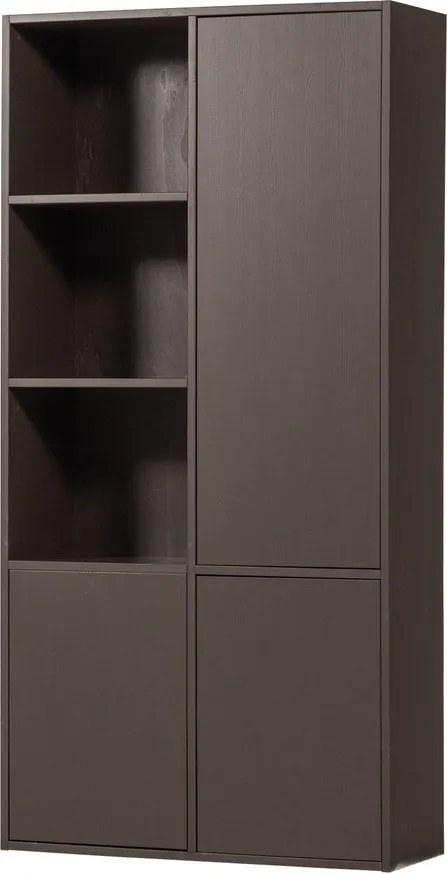 Тъмнокафяв модулен шкаф от масивен бор 108x215 cm Meggy – WOOOD