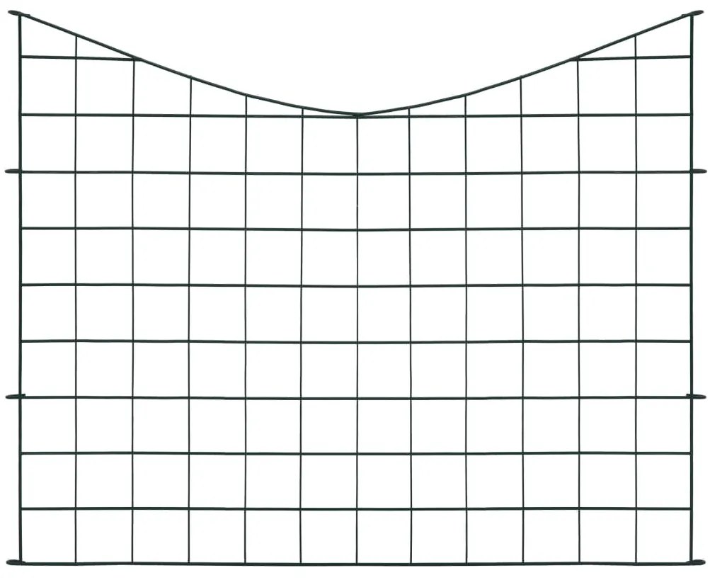 Ниска аркообразна ограда за езерце, 77,5x64 см, зелена
