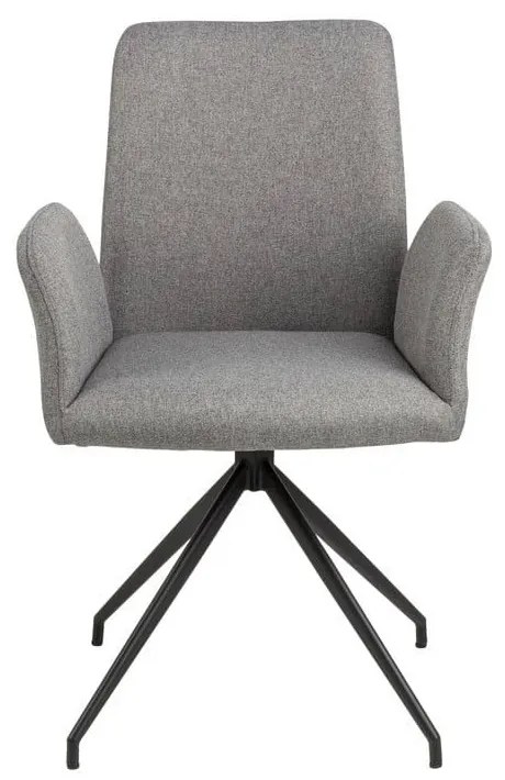 Сив тапициран трапезен стол с подлакътници Naya – Actona