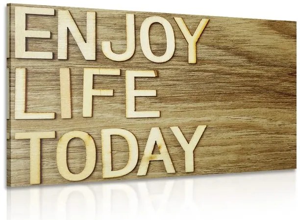 Картина на платно – С цитат - Enjoy life today