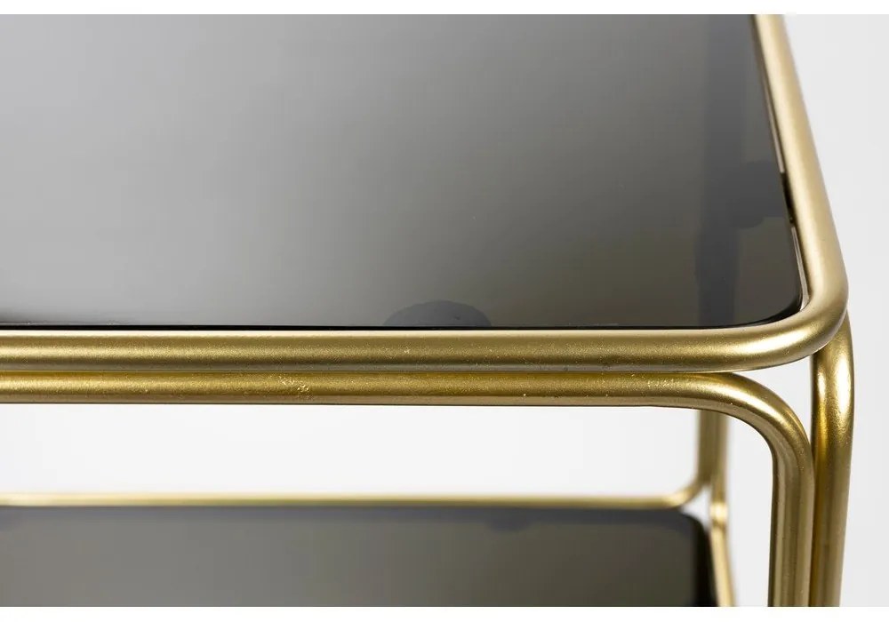 Черно-златиста метална библиотека 80x89x35 cm Liah – White Label