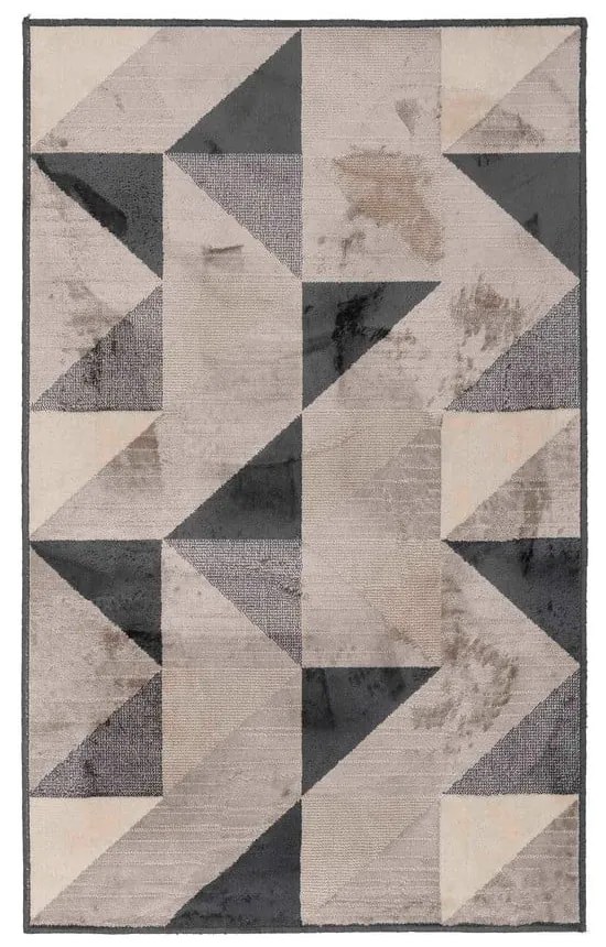 Сивo-бежов килим със смес от памук 68x110 cm Graphic – douceur d'intérieur