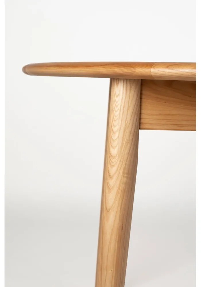 Кръгла сгъваема трапезна маса с допълнителна плоча с дъбов плот ø 120 cm Twist – Zuiver