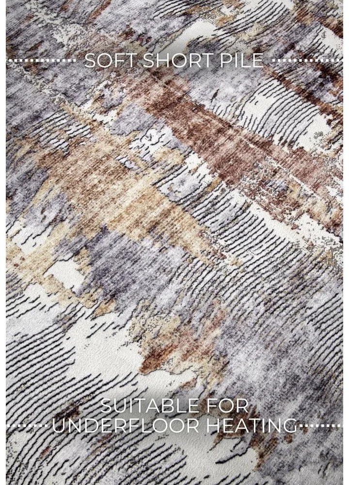 Сив килим 120x160 cm Malard Copper Gold – Elle Decoration