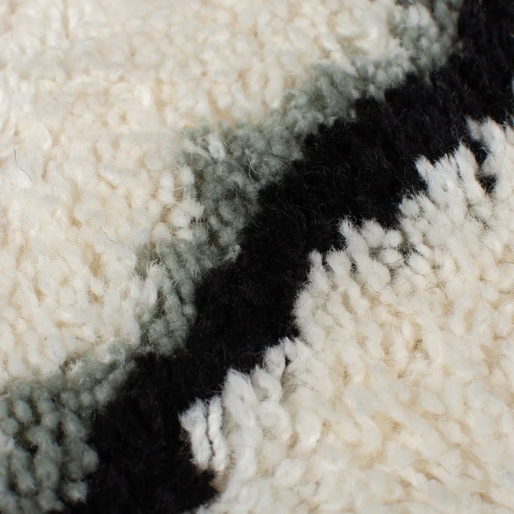 Кремав ръчно изработен вълнен килим 120x170 cm Moroccan Midar – Flair Rugs