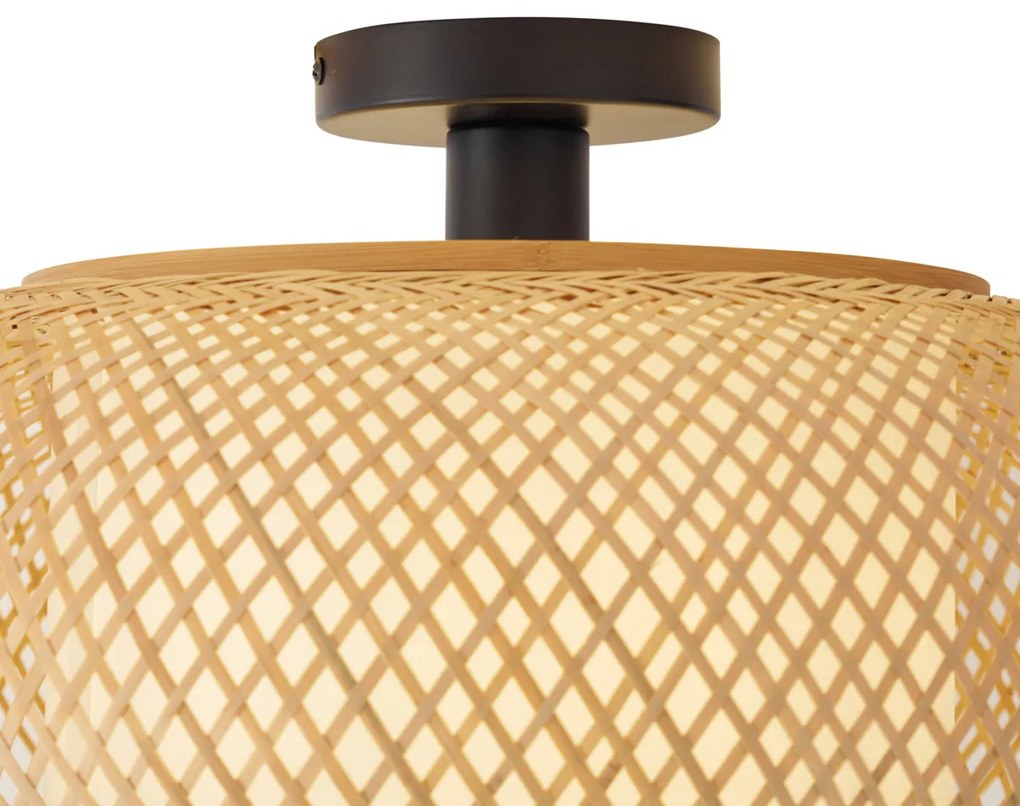 Japandi таванна лампа бамбук с бял интериор - Liva