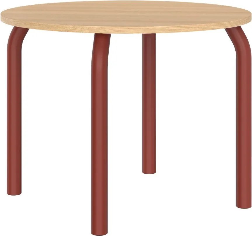 Кръгла трапезна маса с дъбов плот ø 100 cm Meko – noo.ma