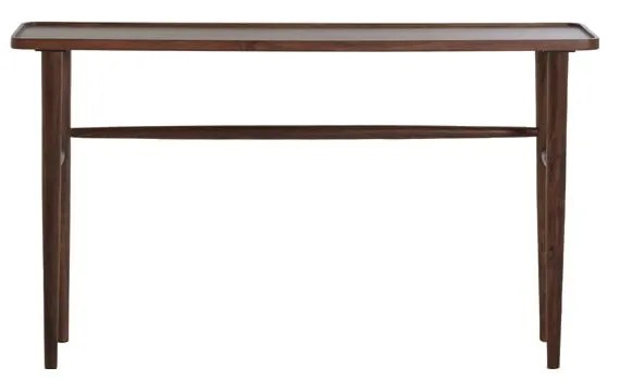 Кафява конзолна маса от масивна акация 30x140 cm Qiano – Light &amp; Living