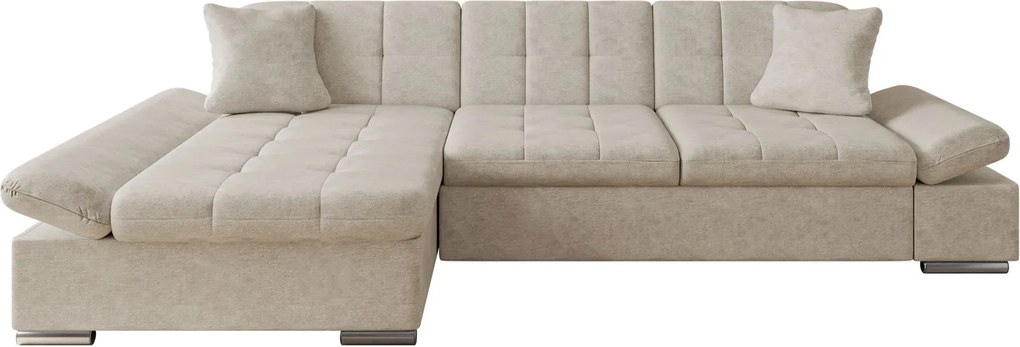 Ъглов диван Malwi-Екрю-ляв