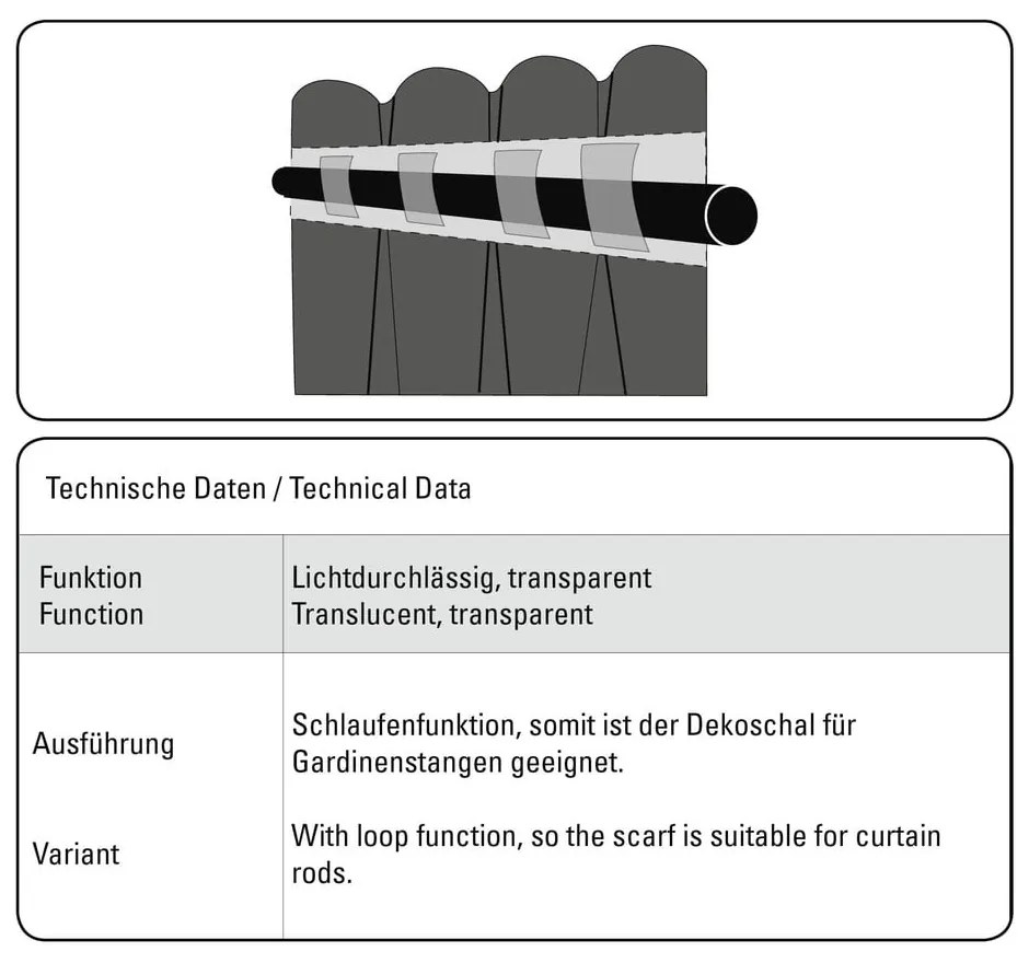Бяла завеса 135x245 cm Zen Silence – Gardinia