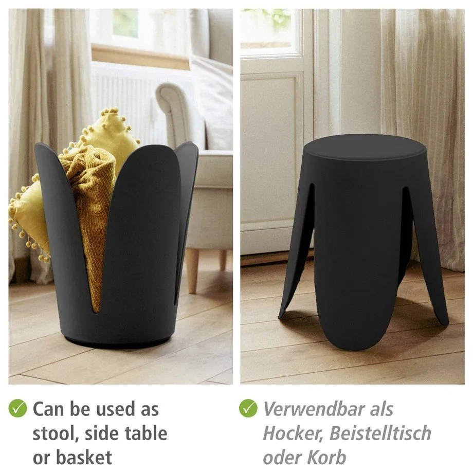 Черен пластмасов стол Comiso – Wenko