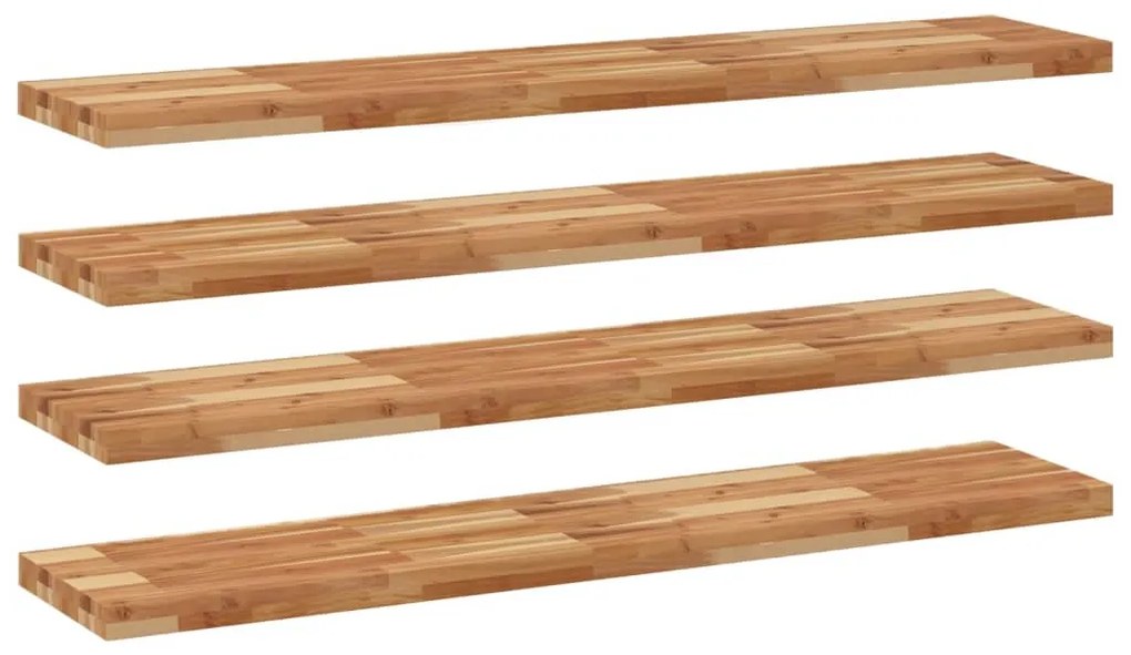 3279630 vidaXL Плаващ рафт, 4 бр, 160x30x4 см, маслен финиш, акация масив