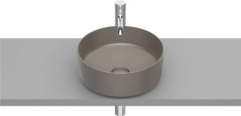 Умивалник Inspira Round, за монтаж върху плот, ф 370 mm, coffee