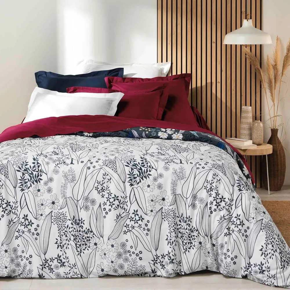 Червен еластичен чаршаф от органичен памук 90x190 cm Biolina – douceur d'intérieur