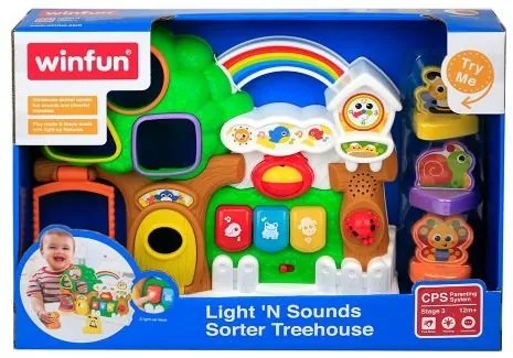 Winfun - Дърво сортер с Музикална Къща 786