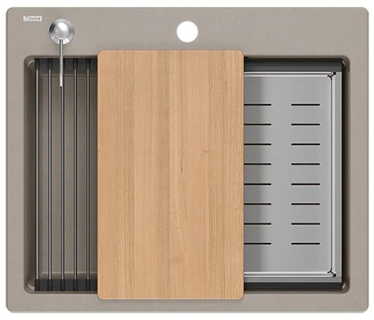 гранитна мивка KURT 110 WORKSTATION BEIGE