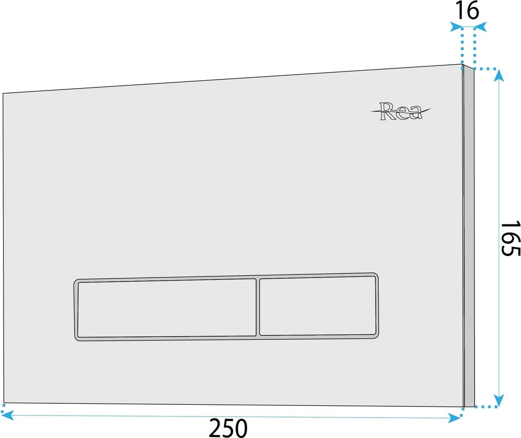 Бутон за тоалетна Rea HD K011A-Q и Slim 024N Chrome