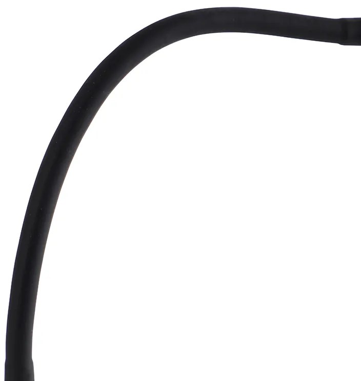 Дизайнерска настолна лампа черна с LED с допирен димер - Palka