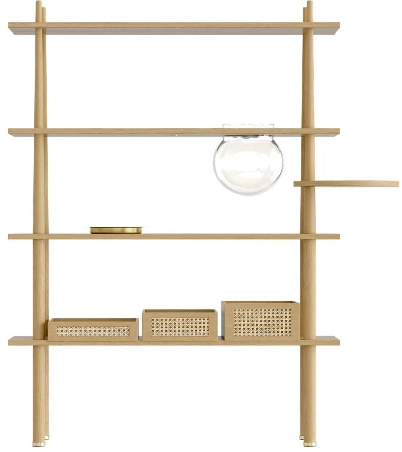 Модулна система от рафтове в дъбов декор в естествен цвят 110x148 cm Stories - UMAGE